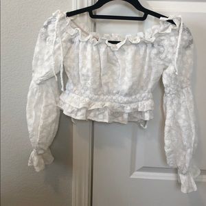 Verge girl off the shoulder white blouse